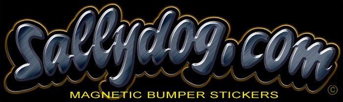 magnetic bumper stickers decals sally dog sallydog